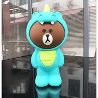 在飛比找蝦皮購物優惠-全新// Line Friends 恐龍熊大 立體公仔筆袋 