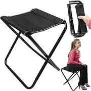 Gohytal Camping Stool, Portable Folding Stool, Camping Stool, Footrest, Mini Folding Stool, Lightweight Seat, Folding Footstool, Ottoman, Garden Stool, Footrest for Travel, Hiking, Fishing, Barbecue