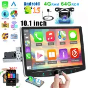 360° Rotatable Car Stereo Apple Carplay Android 14 10" Touch Screen Radio Camera