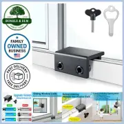 Window Locks Aluminum 4 Pack Keyed Security Vertical Horizontal Sliding Windo...