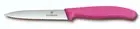 Victorinox 10cm Paring Knife, Pointed, Wavy Edge - Pink -
