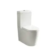 Back to Wall Toilet White Trap Universal Outlet Soft Close for Bathroom