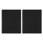 2PK Marbig 30 Fixed Pocket A4 Document/File Twin Wire Display Book - Black
