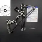 Mini Compound Bow Arrow Set 12lbs 20m Range Powerful Stainless Steel Bow
