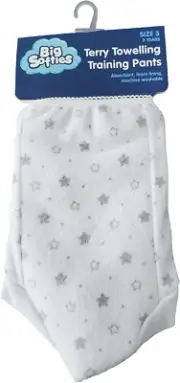 Big Softies Star Terry Towelling Training Pants, Size 3