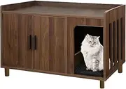 Generic TOPET Cat Litter Box Enclosure Cabinet Box Kitty Indoor Crate Cabinet Cupboard