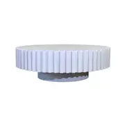 Alicia 100cm Wooden Round Coffee Table - White