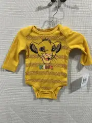 Disney Yellow Simba Shirt 3 Months New