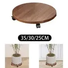 Round Movable Flower Pot Stand Plant Rack Tray Pallet for Yard, Deck, Shop