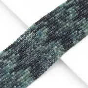 Natural Blue Tourmaline Faceted Rondelle Gemstone Beads for Jewelry Making