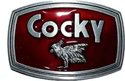 [Ivory Falcon] Booth's "Cocky" Belt Buckle from Bones, Red, One Size