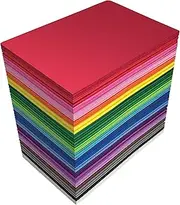 Better Office Products 100 Pack EVA Foam Sheets, 5.5 x 8.5 Inch, Assorted Colors (20 Colors), 2mm Thick, by, for Arts and Crafts, 100 Sheets