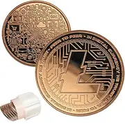 Katy Craig 10 x 1oz Copper Rounds Litecoin Icon 999 Fine Bullion Supplied in Tub