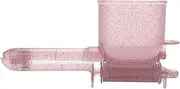 Amagogo Automatic Roller Paste Applicating Hair Dyeing Coloring Brush, Versatile Hair Color Mixing Bowl, Coloring Dye Comb, Pink