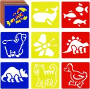 24 Pieces Stencils for Kids 5.9 X 5.5 Inches Drawing Stencils Chalk Stencils Lar