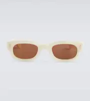 [Jacques Marie Mage] Jacques Marie Mage Whiskeyclone rectangular sunglasses One Size white