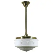 Senator Opal Matt 14&quot; Shade w 3/4&quot; x 1/2m Rod Pendant
