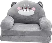 COOPHYA Folding Kids Sofa Stool Elephant Seat Toddler Play Couch Kids Lounge Plush Furniture Random Color