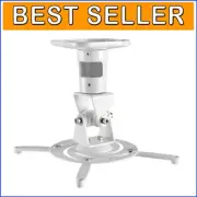 Sturdy Cast Aluminum Projector Ceiling Mount - 30lbs, Adjustable & Tilt Features