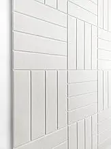 Felt Wall Panels for Interior Wall Decor, Accent Wall Paneling White Wall Decor for Bedroom Living Room & Office, Peel and Stick, Sound Absorbing – 12 Pack Felt Wall Tiles with Adhesive - Warm White