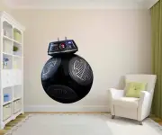 BB9e Wall Decal, Star Wars Art Decor, Star Wars Decal, Star Wars BB9-e Decal, bb