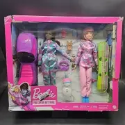 BARBIE You Can Be Anything Winter Sports 2 Doll Set w Snowboard+Snowmobile NIB
