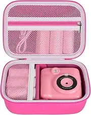 Againmore Kids Camera Case Compatible with ESOXOFFORE/for Mgaolo/for BOFIDAR/for LETSHAHA/for MindPal/for Cimizi Instant Print Camera. Portable Digital Cameras Protective Storage Bag-Rose