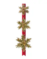 National Tree Company 18in, 22in, & 26in Triple Snowflake Door Decor Piece with 100 Warm White Battery Operated Twinkle LED ligh