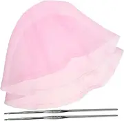 Beatifufu Hair Coloring Kit with Silicone Cap Hooks Reusable Hairdressing Accessory Hair Salon Tool