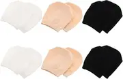 [WRITWAA] 6 Pairs Cotton Half Socks Non-slip Invisible Toe Covers For High Heels Sweat Absorbing Comfortable Socks For Dress Shoes And Sandals