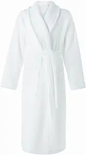 [VINN DUNN BESPOKE] VINN Dunn Supersoft Unisex Terry Towelling Egyptian Cotton Dressing Gown Hotel Spa Bathrobe Highly Absorbent Women Man Towel Cosy Bath Wrap 400GSM White, White, One Size