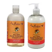 2pc Shea Moisture Papaya & Neroli Frizz Control Shampoo & Conditioner Set 384ml