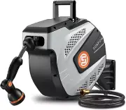 Retractable Garden Hose Reel - 1/2 Inch X 50Ft Wall Mounted Hose Reel