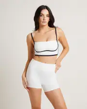 Underbust Contrast Tank Top in Storm White