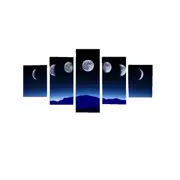 5 Cascade Lunar Annual Variation Canvas Wall Painting Picture Home Decoration Without Fram