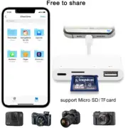 High-Speed Transfer For iPhone to SD/TF Card Reader with Charging Port Adapter