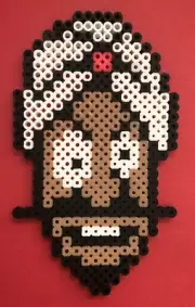 Great Tiger Mike Tyson Punchout Nintendo NES Perler Bead Art Handmade 5.5"x3.25"