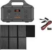 1PC VoltX 800W 518Wh Portable Power Station Battery Powered Solar Generator 1PC 12V 200W Mono Solar Blanket Folding Solar Panel 1PC Solar Charging Cable DC5521 Adapter 2.4m