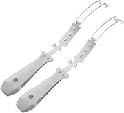 Ipetboom 2pcs Shaver Hair Removal Spray Butcher Tweezers Pig Beard Trimmer Spatula Shaving Pig Remove Device Scraper Fleshing Carpet Cleaner Face Razor Men Stainless Steel Silver