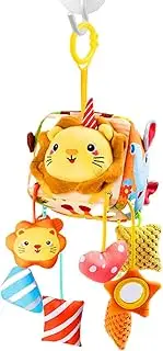 Stuffed Animal Rattle Toys - Colorful Stroller Toy | Portable Stuffed Plush Doll, Detachable Babies Travel Activity for Boys, Girls