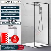 900-1200mm Bathroom 8mm Tempered Glass Shower Screen Walk In Framed Fixed Panel