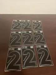Hy-Ko Vinyl 3 In. Non-Reflective Adhesive Number Two 9 Pcs