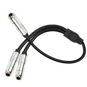 6.35mm 1/4 TRS Y Splitter Audio Cable,1/4 Inch TRS Stereo Female to Dual Fema...