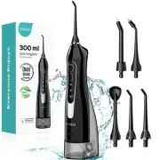 Water Dental Flosser Teeth Pick: Portable Cordless Oral Irrigator 300ML Recha...