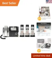 Dect 6.0 Expandable Corded/Cordless Phone with Smart Call Blocker, Silver/Bla...