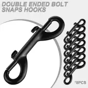 8Pcs Double Ended Bolt Snaps Hooks 3.5 inch Double Snap Hook Chain Clips .w