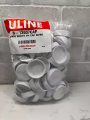 Plastic PP 38-400 Ribbed Skirt Lid with Foam Liner White 60 Count