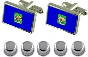 [Select Gifts] Shirt Dress Studs Ramat Gan City Israel Flag Cufflinks