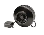 Soler & Palau PV-200X Black/Steel 8"/200Mm Inline Centrifugal Duct Fan