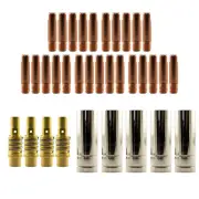 Mig MB15 LH 35 Piece KIT- 1.2mm - Binzel Style - Shroud - Contact Tip -Nozzle AK
